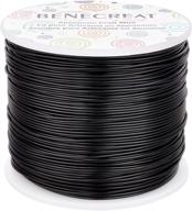 anodized black bendable craft wire for jewelry and halloween crafts - benecreat 18 gauge aluminum wire, 492ft logo