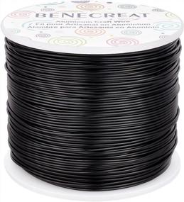 img 4 attached to Anodized Black Bendable Craft Wire For Jewelry And Halloween Crafts - BENECREAT 18 Gauge Aluminum Wire, 492FT