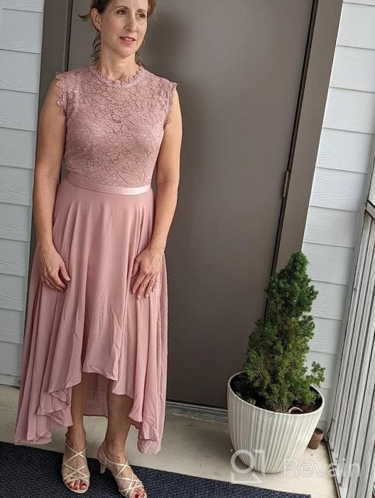 img 1 attached to Miusol Women'S Formal Retro Lace Style Bridesmaid Maxi Dress review by Daniel Bulkley