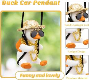 img 3 attached to Add Quirky Charm To Your Car With Wonuu Shake Duck Car Pendant - A Funny And Cute Car Decoration
