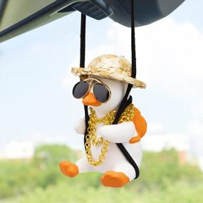 img 4 attached to Add Quirky Charm To Your Car With Wonuu Shake Duck Car Pendant - A Funny And Cute Car Decoration