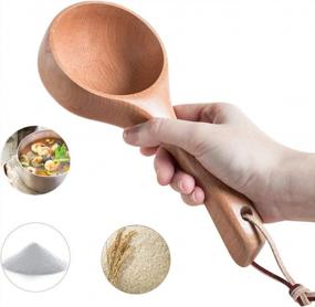 img 3 attached to Versatile Wooden Ladles For Cooking And Bath Products - Scoop Up Flour Or Bath Salts With Ease