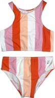 купальник из двух частей с лямкой на шее для маленьких девочек с защитой upf 50+ в нескольких цветах от swimzip логотип