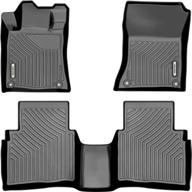 enhanced oedro all-weather guard floor mats set for 2019-2022 nissan altima, premium black tpe material, complete 1st and 2nd row liners included logo