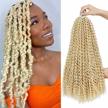18-inch water wave passion twist crochet hair in 613# blonde color - dorsanee bohemian synthetic hair extensions for black women's passion twists braiding (7pcs) logo
