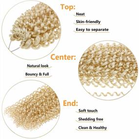 img 2 attached to 18-Inch Water Wave Passion Twist Crochet Hair In 613# Blonde Color - Dorsanee Bohemian Synthetic Hair Extensions For Black Women'S Passion Twists Braiding (7Pcs)