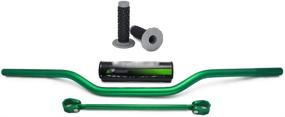 img 1 attached to 🔋 JFG RACING 7/8" 22mm Green Handlebars Bars - Universal Dirt Bike Handlebar Tubes Cross Bar with Pad Grips Set for KX65 KX85 KX125 KX250 KX500