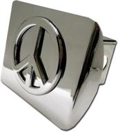 elektroplate peace metal hitch chrome logo