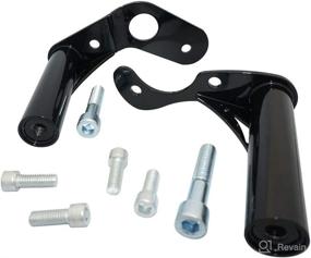 img 1 attached to 🏍️ Hokuotolite Crash Bar Frame Slider Foot Pegs for Harley Softail Street Bob Low Rider FXBB FXLR 2018-2020 - Passenger Friendly Solution