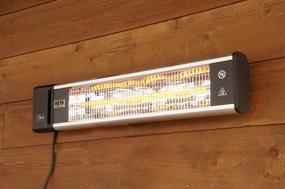 img 1 attached to HeTR Ceiling Or Wall Mount Radiant Patio Heater, 1500W, Electric, Indoor/Outdoor