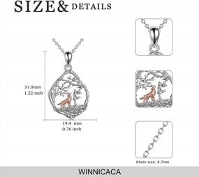 img 2 attached to Sterling Silver Wolf Pendant Necklace - WINNICACA Animal Jewelry For Women And Teens, Perfect Wolf Gift For Birthday Or Christmas