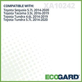 img 2 attached to ECOGARD XA10242 Engine Air Filter - Premium Fit for Toyota Tacoma 3.5L (2016-2021), Tundra 5.7L (2014-2021), Tundra 4.6L (2014-2019), Sequoia 5.7L (2014-2021)