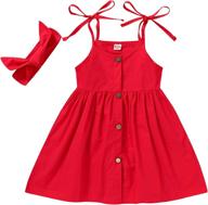 toddler summer button princess sundress girls' clothing ~ dresses логотип