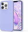 milprox iphone 13 pro case 2021 | silicone bumper, screen protector & microfiber lining | 3 cameras 6.1" - purple logo