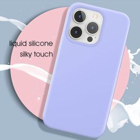 img 2 attached to MILPROX IPhone 13 Pro Case 2021 | Silicone Bumper, Screen Protector & Microfiber Lining | 3 Cameras 6.1" - Purple