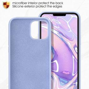img 3 attached to MILPROX IPhone 13 Pro Case 2021 | Silicone Bumper, Screen Protector & Microfiber Lining | 3 Cameras 6.1" - Purple