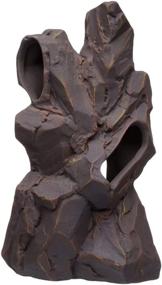 img 4 attached to 🪨 Ceramic Rock Stone Decoration - Aquarium Fish Tank Hideaway Decor - Ideal for Cichlids, Plecos, and Bettas - Plecoceramics Sheer Cliff