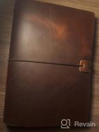 img 1 attached to Brown Leather A5 Travelers Notebook - Refillable Travel Journal With 3 Lined Inserts For Men And Women, 90 Sheets Included review by Glenn Kumar