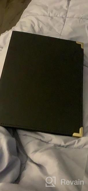img 1 attached to Samsill Classic Business Padfolio, Executive Portfolio, Black Faux Leather, Brass Corners, Resume Document Organizer, Holds 8.5 X 11” Writing Pad, Pen Loop review by Andrea Scoggin