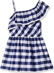 img 4 attached to Nautica Shoulder Fashion Stripe Floral Girls' Clothing via Dresses