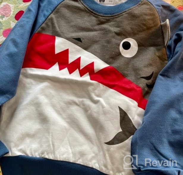 img 1 attached to Dinosaur Crewneck Sweatshirts: Trendy Toddler T-Shirt and Fashionable Hoodies/Sweatshirts for Boys review by Cody Mckechnie