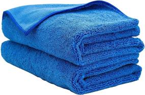img 4 attached to 🚗 AIDEA Professional Microfiber Drying Towel-2PK: Premium, Scratch-Free, Water Absorption for Cars, SUVs, RVs, Trucks, Boats - Blue (24 in. x 31 in.)