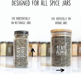 img 2 attached to Clear, Waterproof Spice Jar Labels Stickers - 153 Preprinted White All CAPS - Perfect for Rectangular Spice Jars, Herb Seasoning Kitchen Labels, Pantry Organization