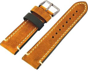 img 3 attached to Genuine Crazy Horse Leather Replacement Men's Watches at Watch Bands