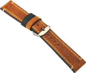 img 1 attached to Genuine Crazy Horse Leather Replacement Men's Watches at Watch Bands