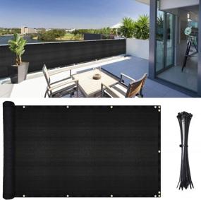 img 4 attached to Enhance Privacy with DearHouse Balcony Privacy Screen Cover - 3.5ft x16.5ft Shield for Porch, Deck, Backyard, Patio, Balconys - Includes 35 Cable Ties