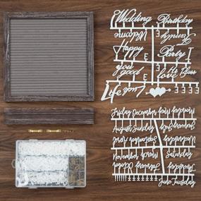 img 2 attached to Rustic Double Sided Felt Letter Board - Organize Your Space With 750 Precut Letters And Cursive Words For Home Or Office Display