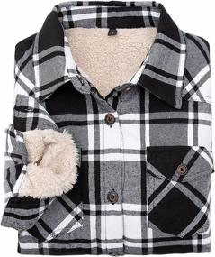 img 2 attached to 🧥 Trendy ThCreasa Womens Flannel Pockets Jackets - Women's Coats, Jackets & Vests