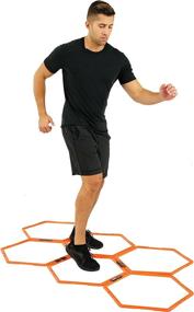 img 1 attached to Улучшите работу ног и ловкость с помощью шестиугольных колец EFITMENT — идеального тренировочного оборудования для спортсменов и любителей спорта