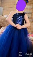 img 1 attached to Elegant Sequin Tutu Flower Girl Dress with One-Shoulder Design for Weddings and Pageants review by Sangmin Barrett