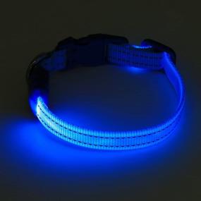 img 3 attached to Vizpet LED Cat Dog Collar: USB Rechargeable, Adjustable Nylon Size & Bright Safety for Small Pets