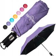 compact and convenient: automatic open and close umbrella for travel and everyday use - windproof, lightweight, and teflon coated logo