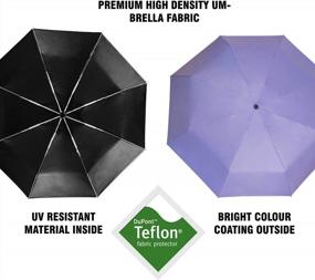 img 1 attached to Compact And Convenient: Automatic Open And Close Umbrella For Travel And Everyday Use - Windproof, Lightweight, And Teflon Coated