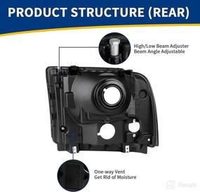 img 2 attached to AUTOSAVER88 Smoke Lens OE Projector Headlamp Headlight Assembly Compatible with 2005 2006 2007 Ford F250 F350 F450 F550 Super Duty and 2005 Ford Excursion