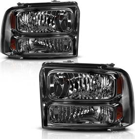 img 4 attached to AUTOSAVER88 Smoke Lens OE Projector Headlamp Headlight Assembly Compatible with 2005 2006 2007 Ford F250 F350 F450 F550 Super Duty and 2005 Ford Excursion