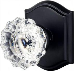img 4 attached to Matte Black Antique Crystal Passage Door Knobs For Hall And Closet, Interior CLCTK Glass Knobs