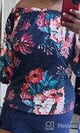 img 1 attached to Valphsio Women'S Off Shoulder Floral Chiffon Blouse With Flowy Lantern Sleeves - Oversized Top For Fashionable Casual Wear review by Kyle Robbins