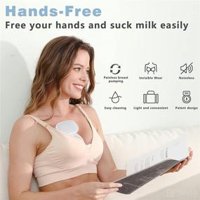 img 3 attached to 🤱 Effortless and Convenient Hands-Free Wearable Breast Pump: SINLEISI Portable Double Electric Pump with Quiet Operation, Strong Suction, 2 Modes & 5 Levels, 24mm (2PCS)