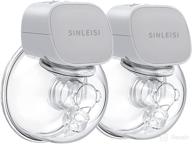 🤱 effortless and convenient hands-free wearable breast pump: sinleisi portable double electric pump with quiet operation, strong suction, 2 modes & 5 levels, 24mm (2pcs) logo