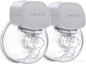 img 4 attached to 🤱 Effortless and Convenient Hands-Free Wearable Breast Pump: SINLEISI Portable Double Electric Pump with Quiet Operation, Strong Suction, 2 Modes & 5 Levels, 24mm (2PCS)