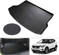 🚗 cartist custom fit cargo liner for kia seltos 2020-2023 with subwoofer - all weather tpe waterproof trunk floor mat logo