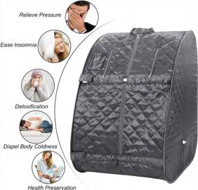 img 2 attached to Portable 2L Foldable Steam Sauna For Home Spa With Chair And Remote - Ideal For Weight Loss And Detox - Himimi