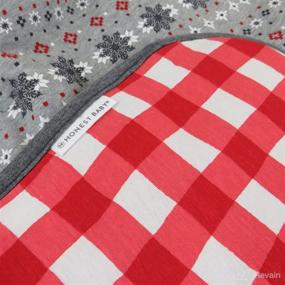 img 2 attached to HonestBaby Organic Cotton Reversible 👶 Baby Blanket - Unisex, Ideal for SEO