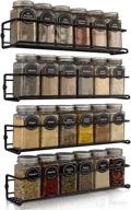 zicoto spice rack organizer set - space saving solution for cabinets or wall mounts - simple installation of 4 hanging racks - ideal seasoning organizer for kitchen cabinet, cupboard, or pantry door logo