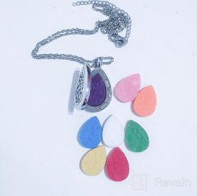 img 8 attached to Aromatherapy Teardrop Pendant Locket Necklace With GoorDik Essential Oil Diffuser And 8 Refill Pads