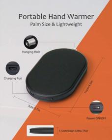 img 1 attached to TriPole Hand Warmer Rechargeable 5200MAh Electric Handwarmer Reusable USB Pocket Hand Heater Portable Power Bank, Warm Gift For Winter Outdoor Sports Women Men, Double-Sided, Fast Heating, 2 Levels